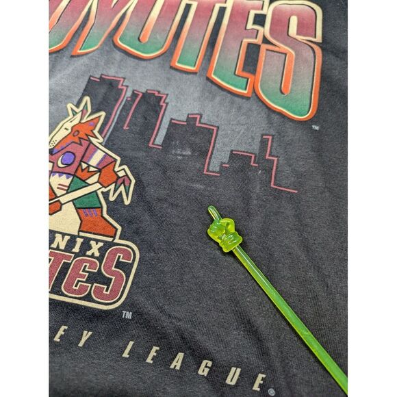 Vintage Phoenix Coyotes Hockey T Shirt Medium Pro Player Dead Stock NWT NEW 90's - Picture 10 of 13